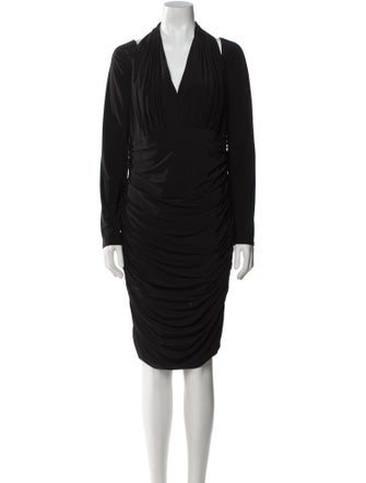 Tadashi Shoji V-Neck Knee-Length Dress