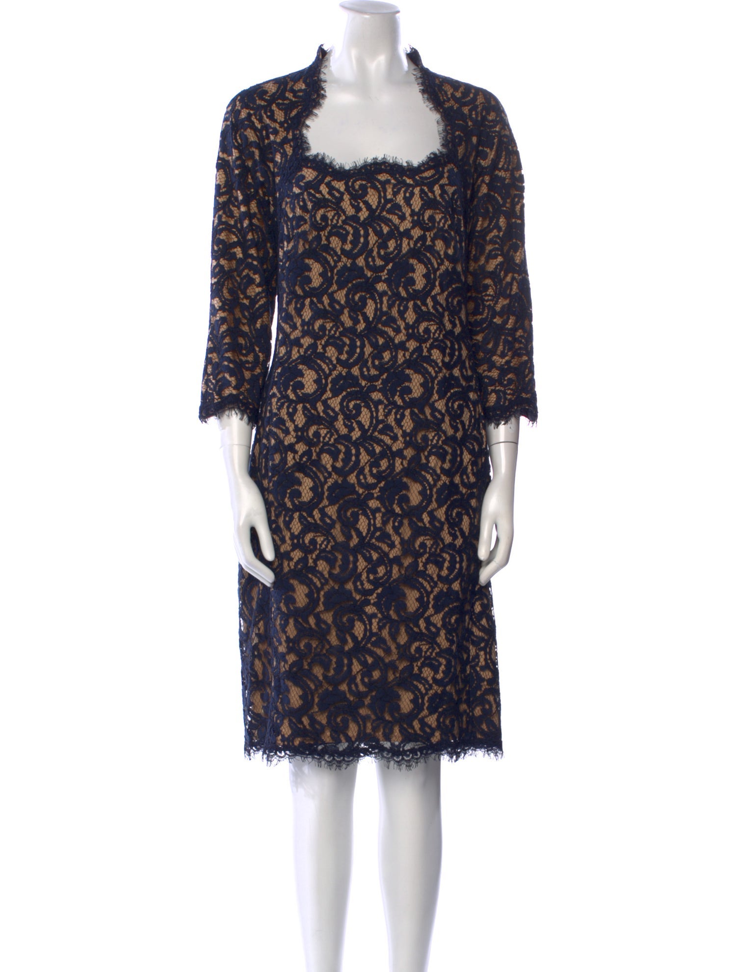 Tadashi Shoji Lace Pattern Midi Length Dress