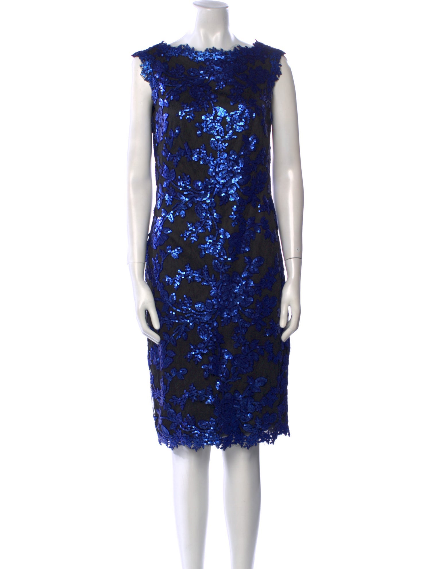 Tadashi Shoji Bateau Neckline Knee-Length Dress