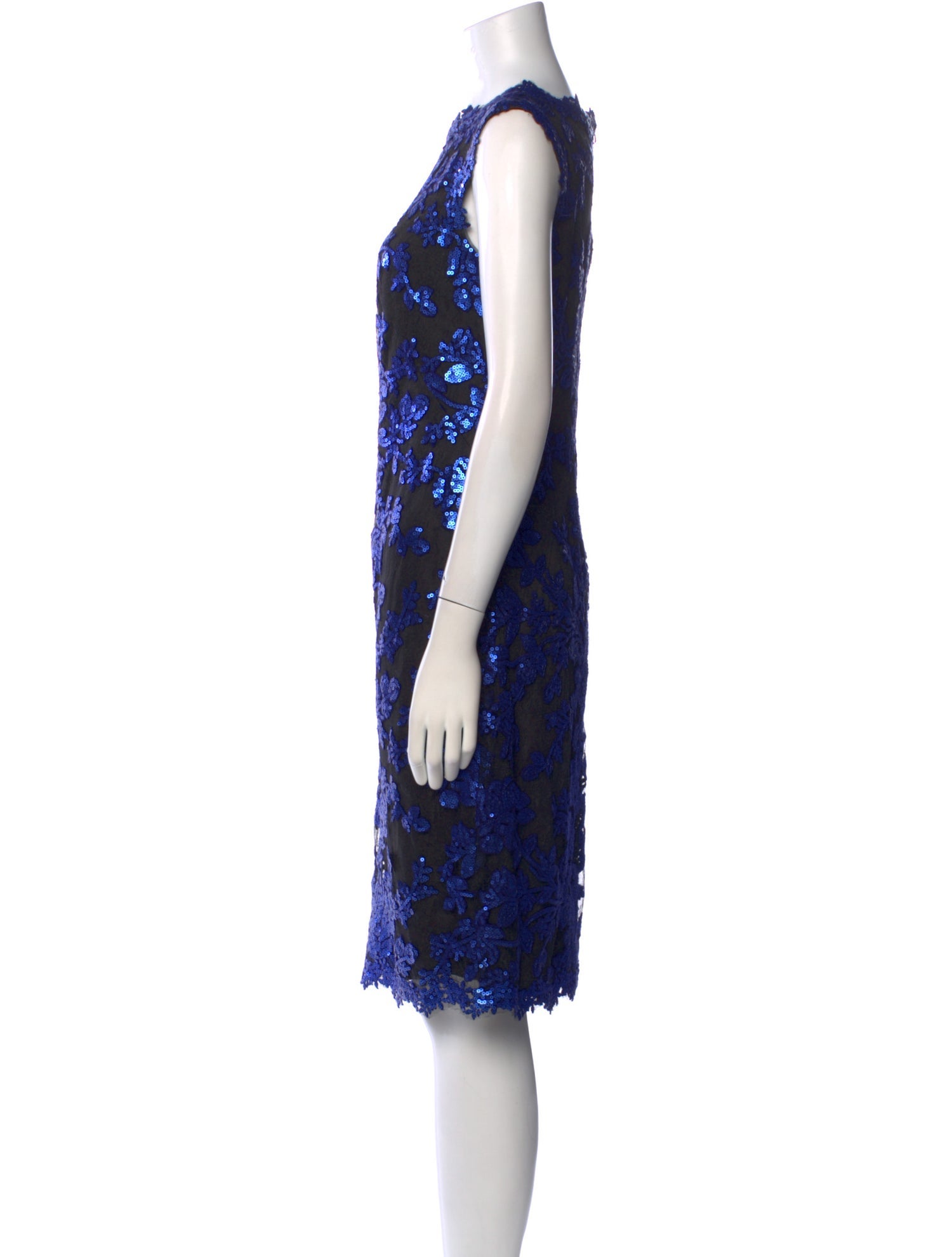 Tadashi Shoji Bateau Neckline Knee-Length Dress
