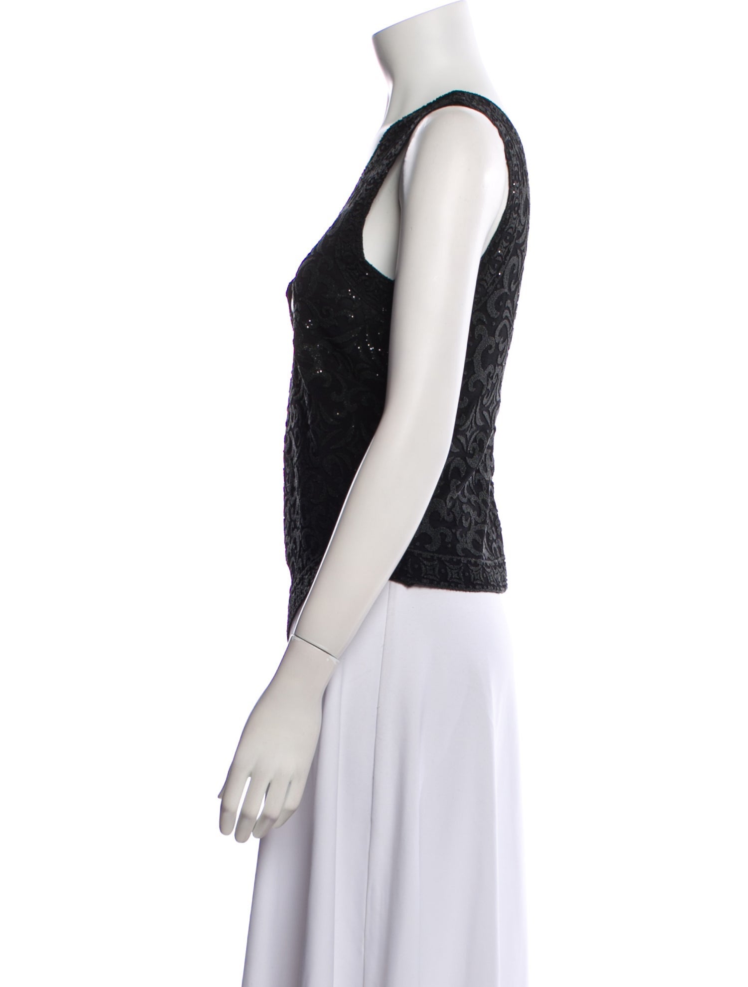 Tadashi Shoji V-Neck Sleeveless Bodysuit