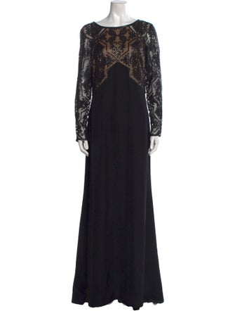 Tadashi Shoji Scoop Neck Long Dress