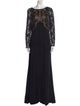 Tadashi Shoji Scoop Neck Long Dress