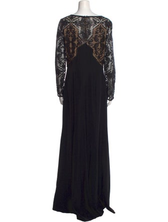 Tadashi Shoji Scoop Neck Long Dress