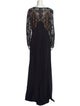Tadashi Shoji Scoop Neck Long Dress