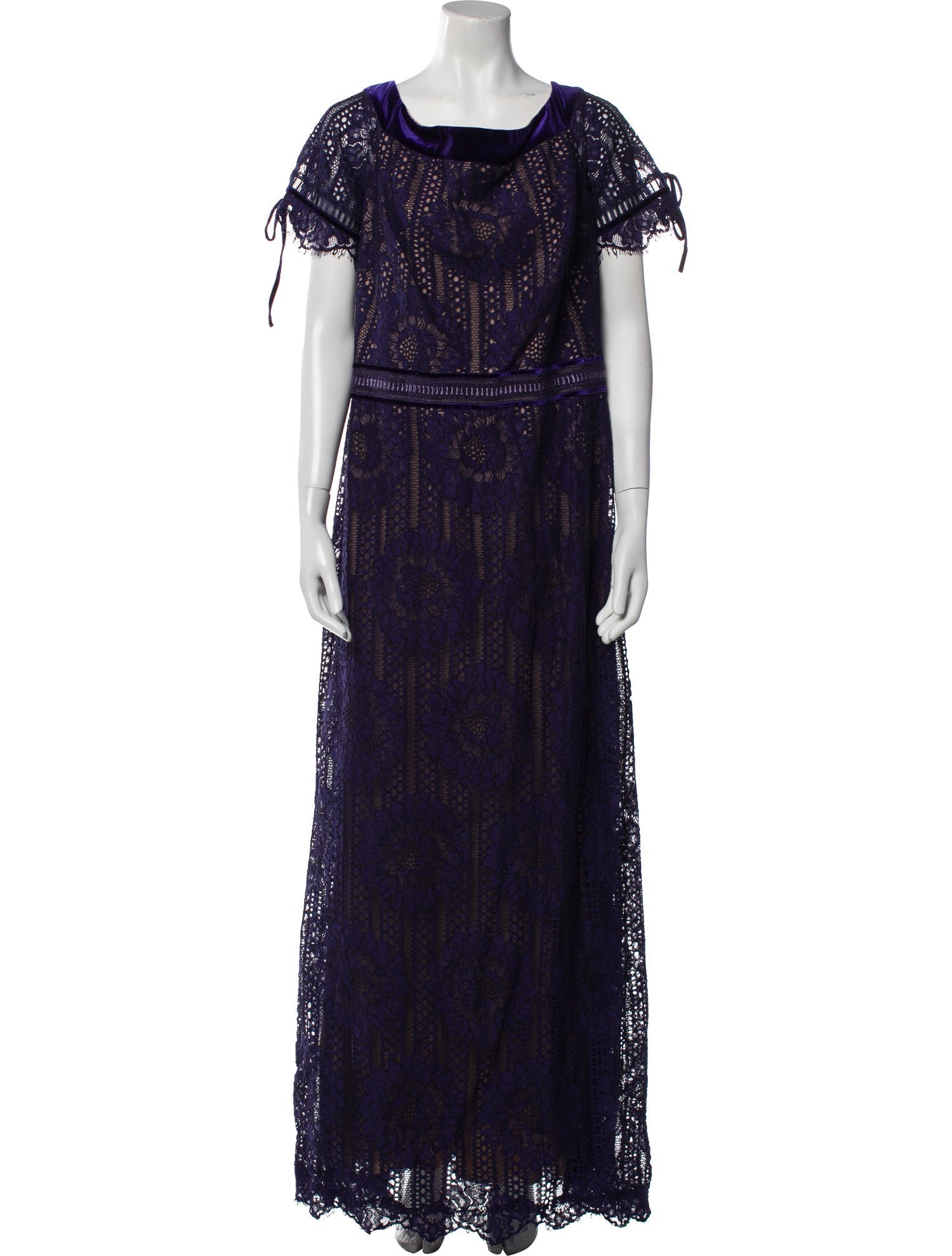 Tadashi Shoji Lace Pattern Long Dress