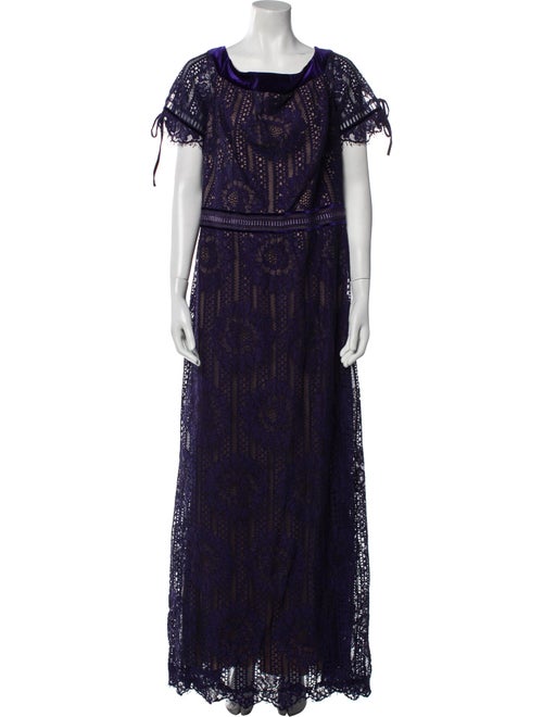 Tadashi Shoji Lace Pattern Long Dress