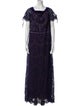 Tadashi Shoji Lace Pattern Long Dress