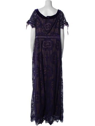 Tadashi Shoji Lace Pattern Long Dress