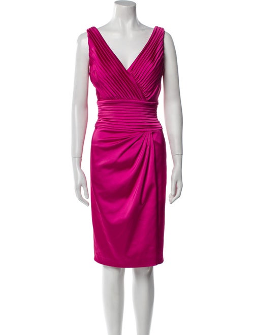 Tadashi Shoji V-Neck Knee-Length Dress