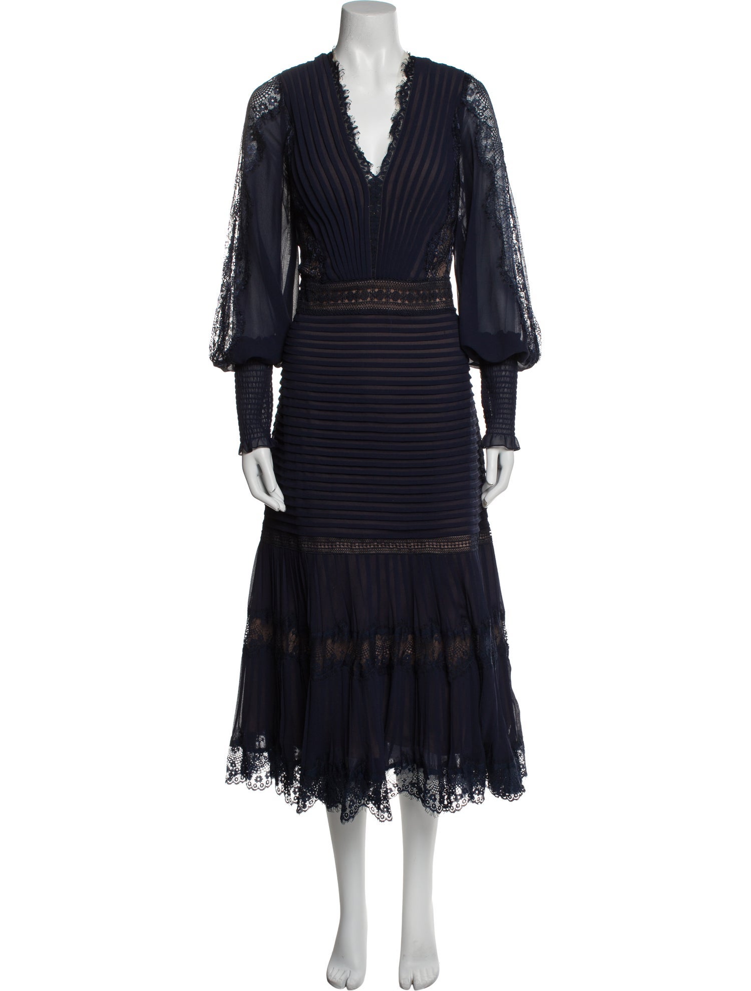 Tadashi Shoji V-Neck Long Dress