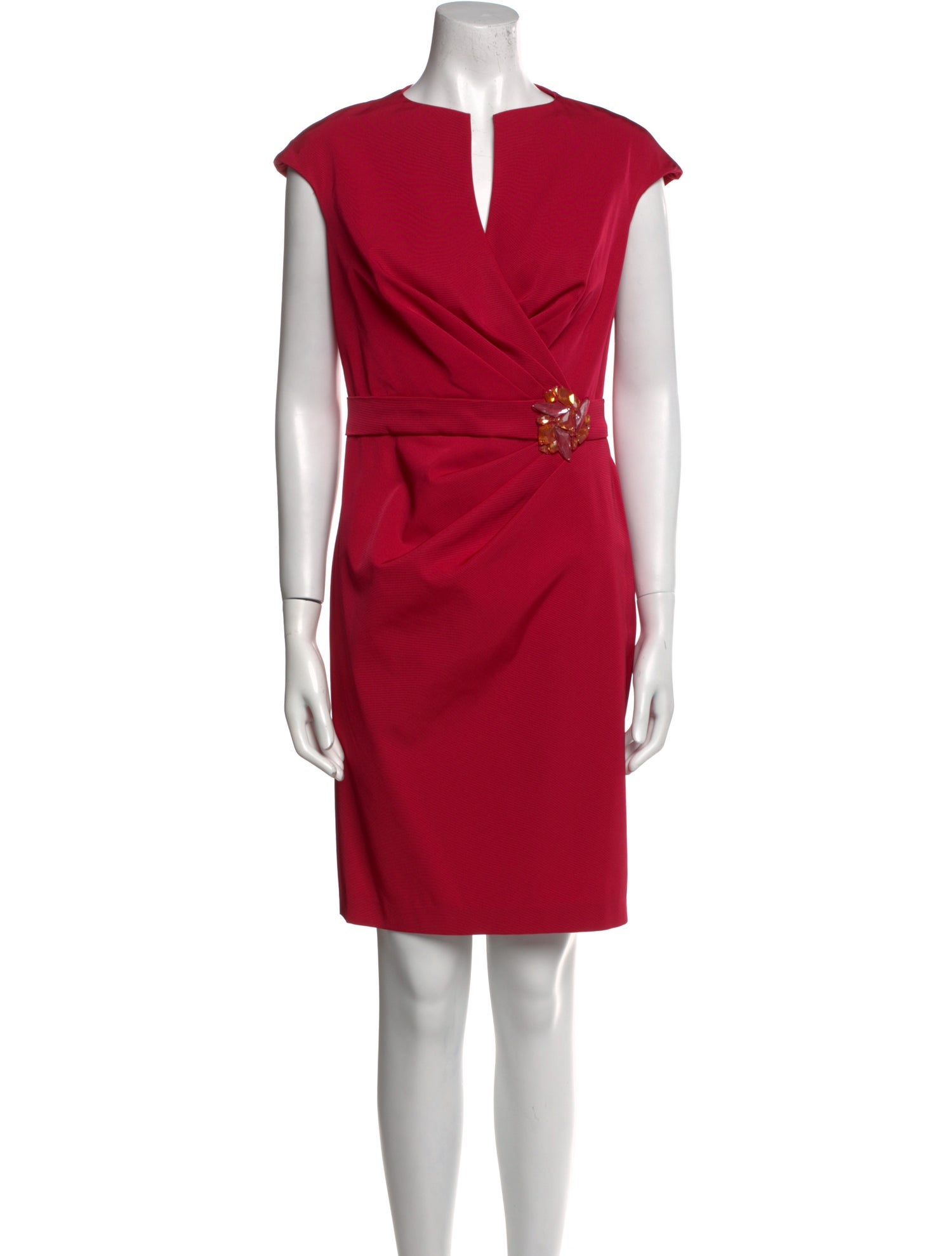 Tadashi Shoji V-Neck Knee-Length Dress