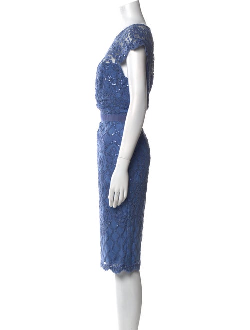 Tadashi Shoji Bateau Neckline Midi Length Dress