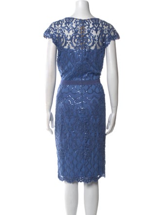 Tadashi Shoji Bateau Neckline Midi Length Dress