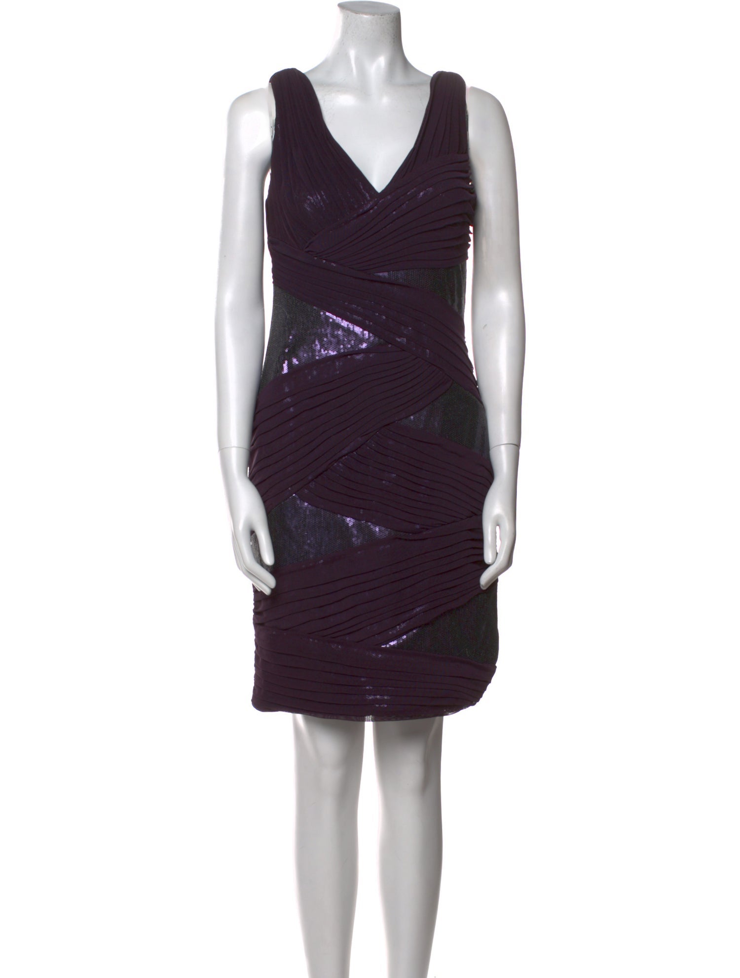 Tadashi Shoji V-Neck Mini Dress