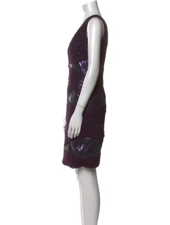 Tadashi Shoji V-Neck Mini Dress