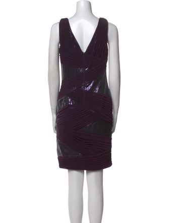 Tadashi Shoji V-Neck Mini Dress