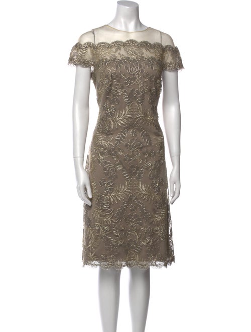 Tadashi Shoji Bateau Neckline Mini Dress