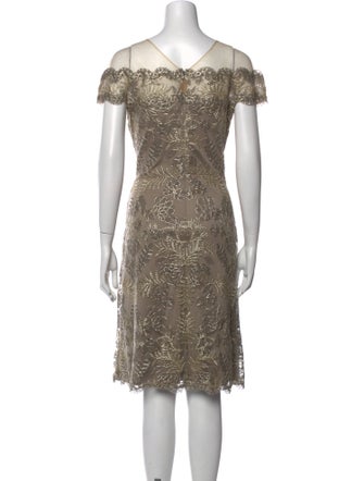 Tadashi Shoji Bateau Neckline Mini Dress