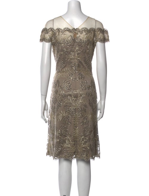 Tadashi Shoji Bateau Neckline Mini Dress