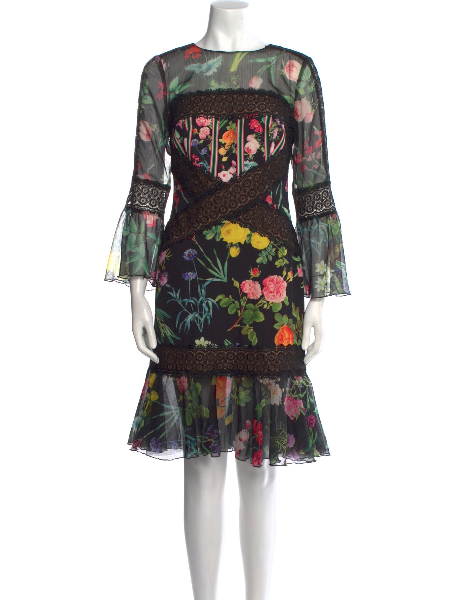 Tadashi Shoji Floral Print Knee-Length Dress