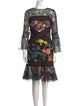 Tadashi Shoji Floral Print Knee-Length Dress