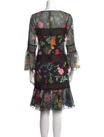 Tadashi Shoji Floral Print Knee-Length Dress