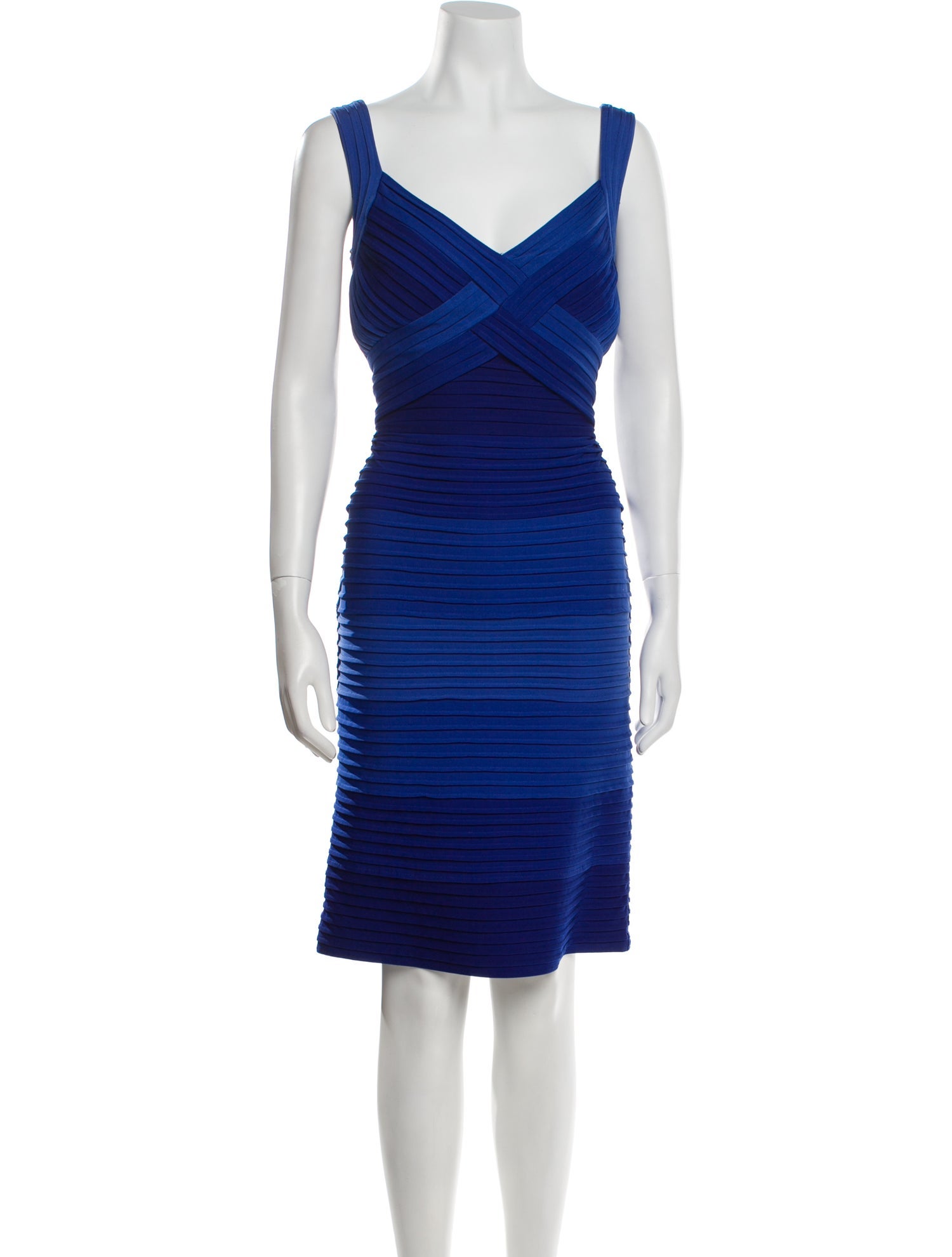 Tadashi Shoji V-Neck Knee-Length Dress