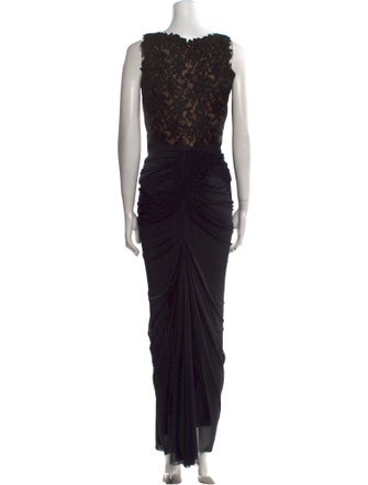 Tadashi Shoji Bateau Neckline Long Dress