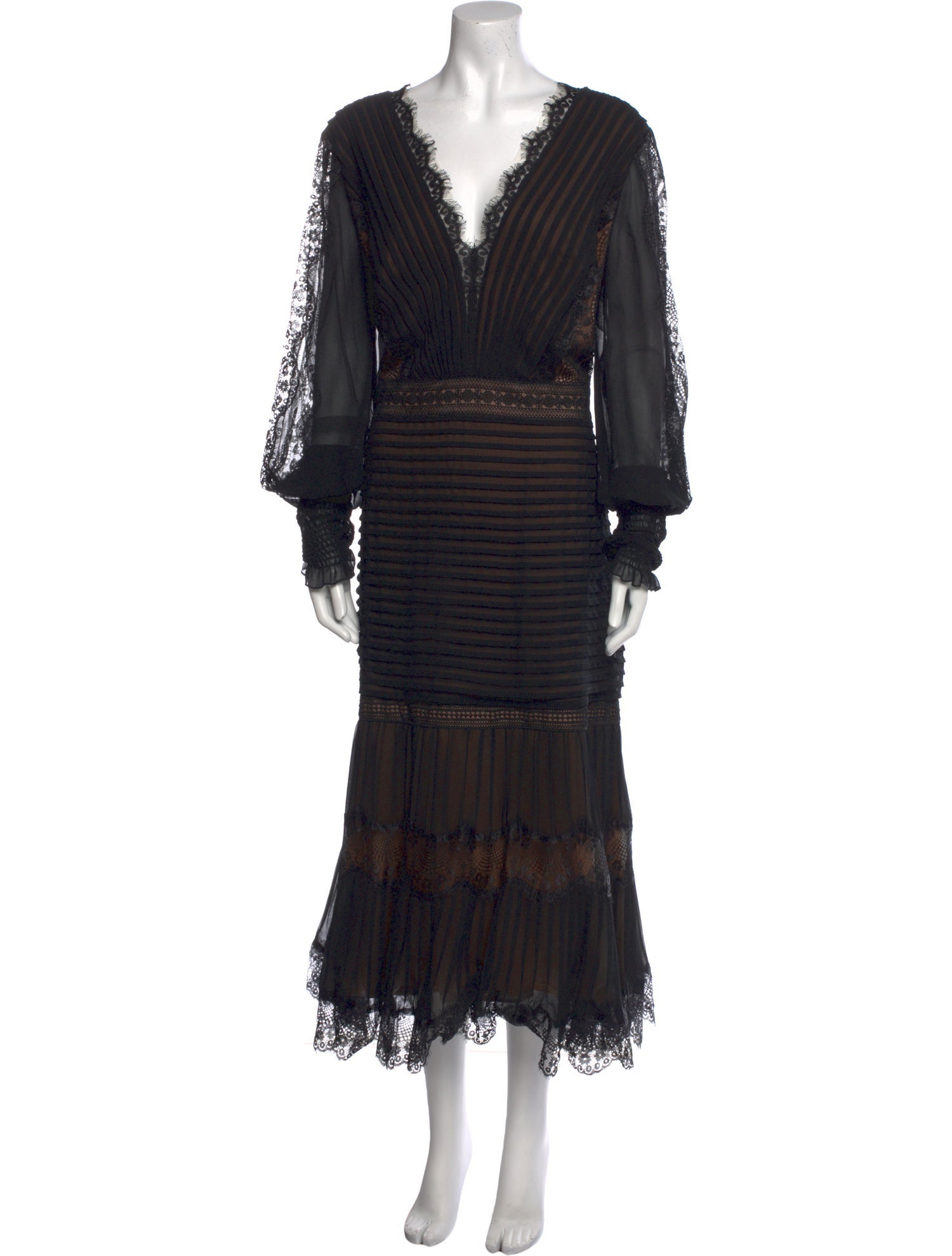 Tadashi Shoji V-Neck Long Dress