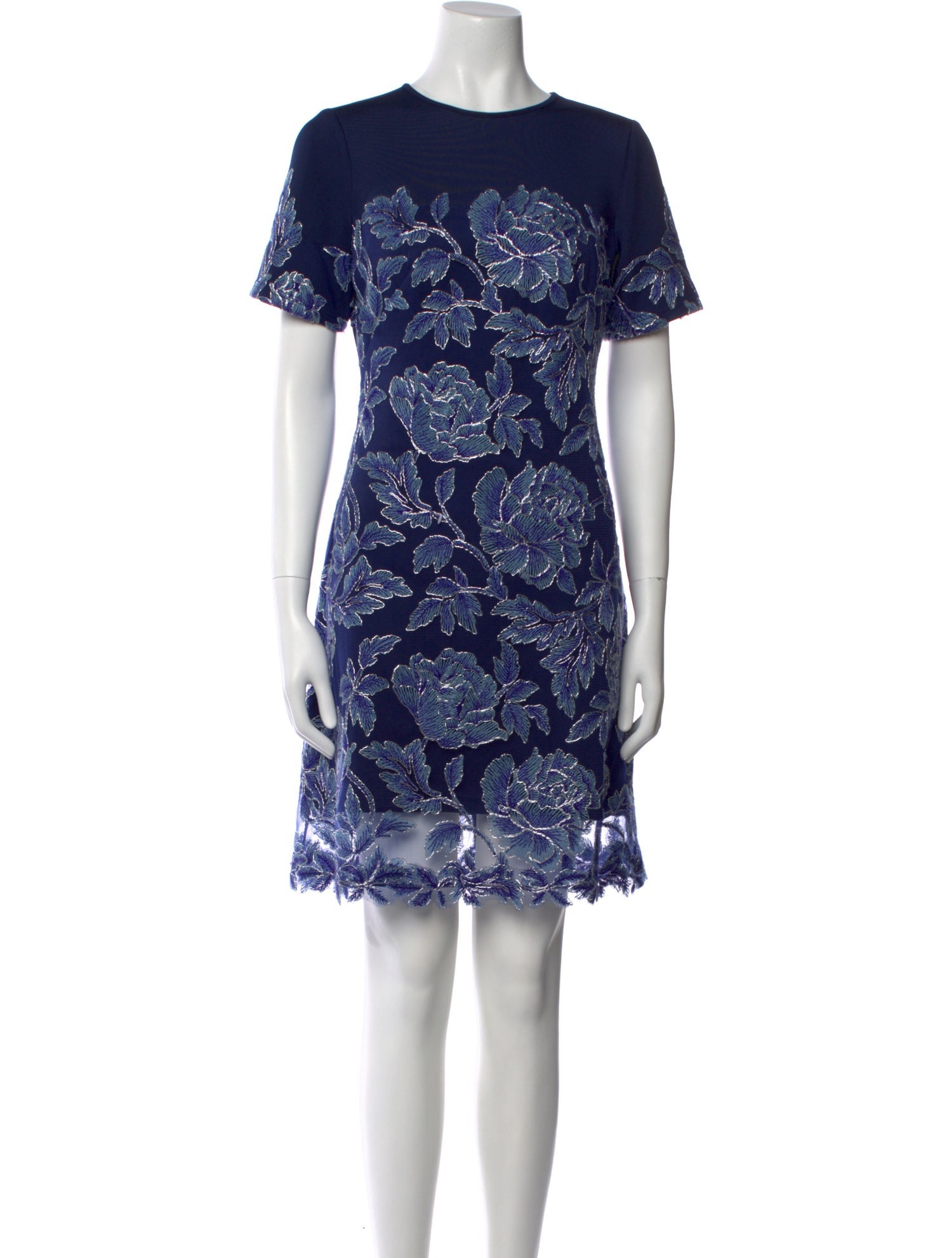 Tadashi Shoji Lace Pattern Mini Dress