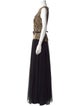 Tadashi Shoji Bateau Neckline Long Dress