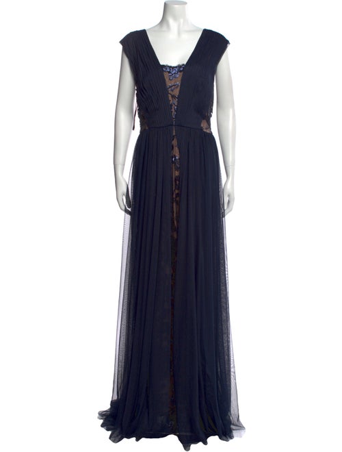 Tadashi Shoji Square Neckline Long Dress