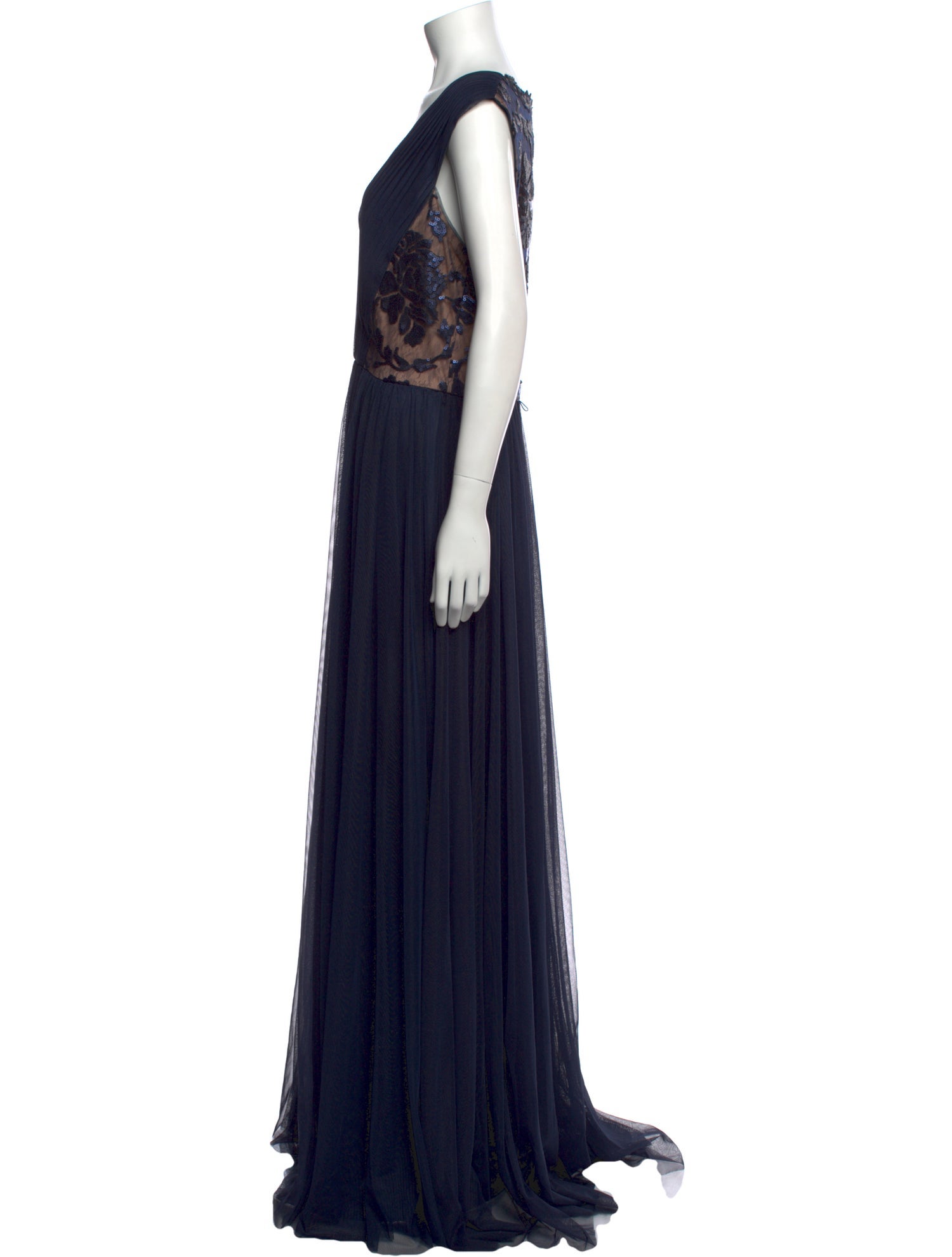 Tadashi Shoji Square Neckline Long Dress