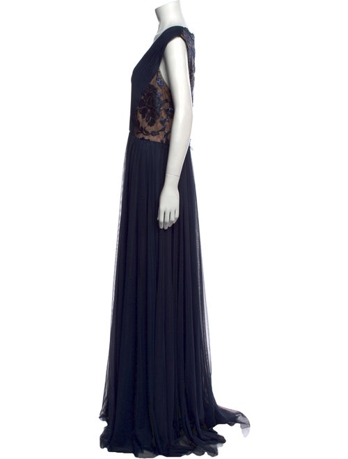 Tadashi Shoji Square Neckline Long Dress