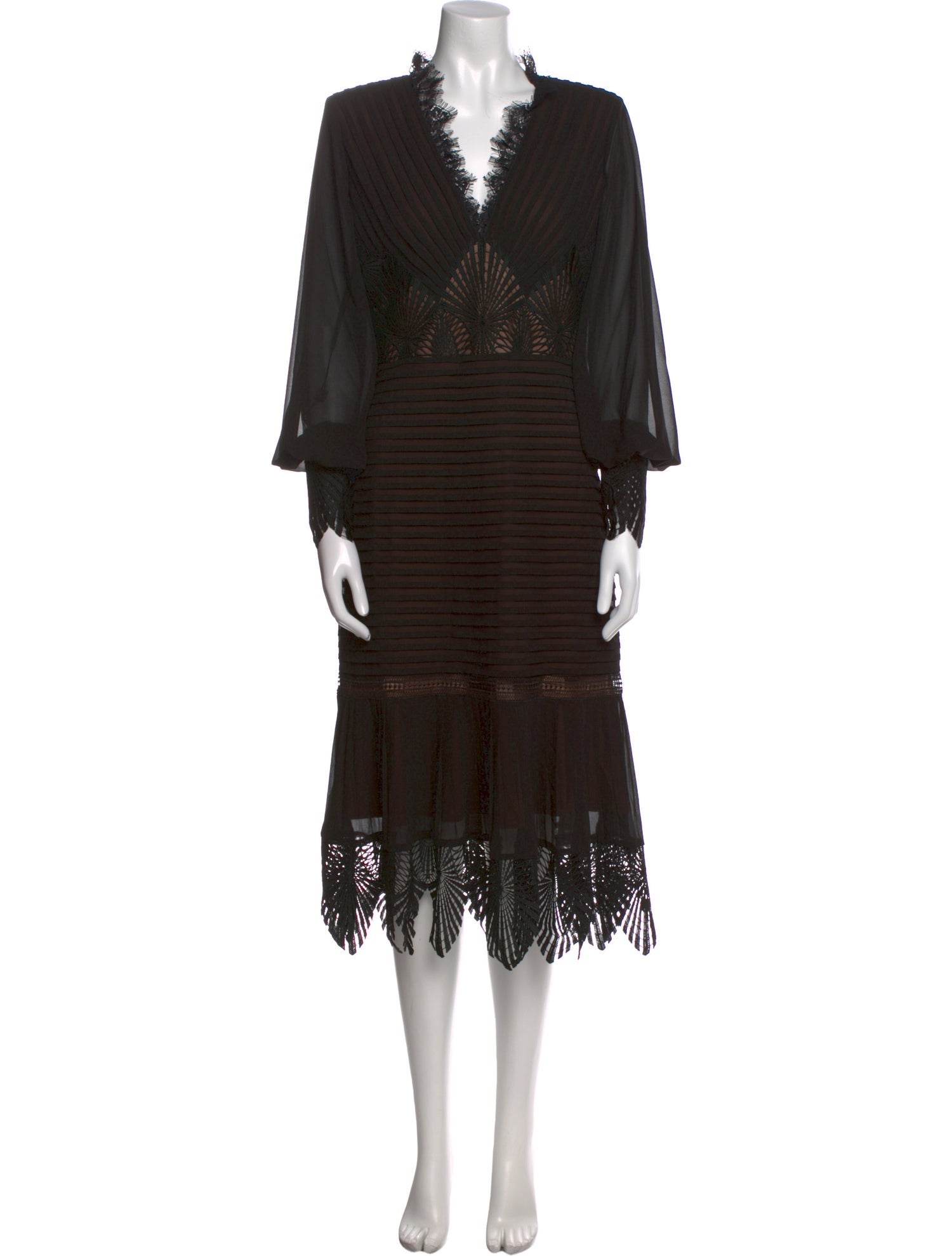 Tadashi Shoji V-Neck Midi Length Dress w/ Tags