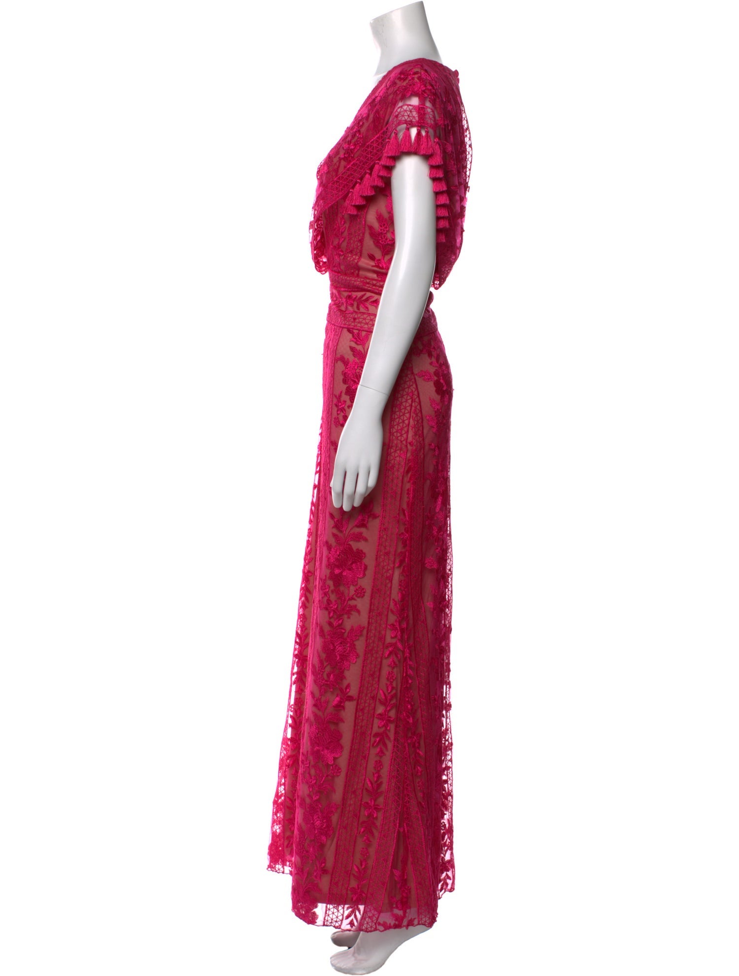 Tadashi Shoji Lace Pattern Long Dress