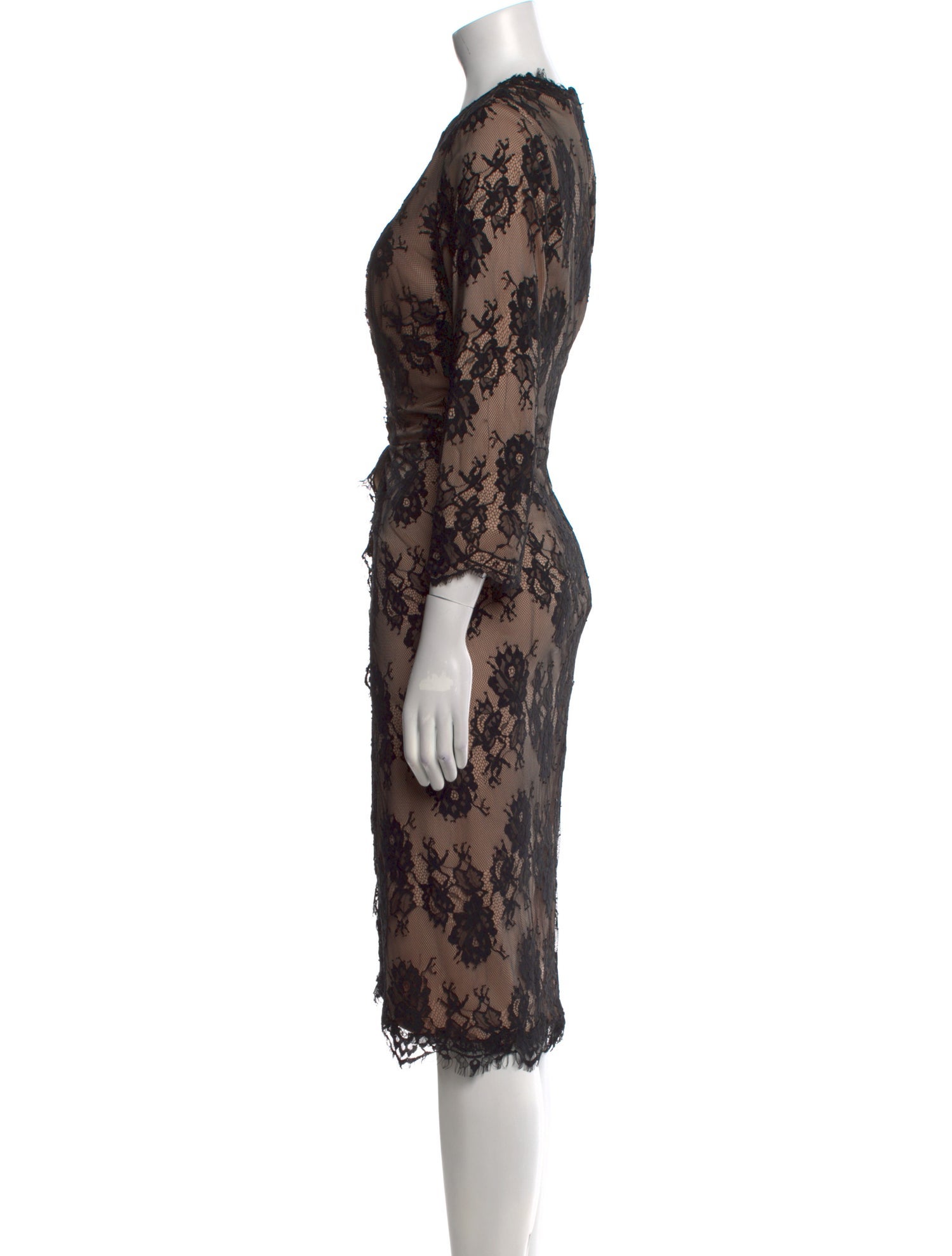 Tadashi Shoji Lace Pattern Knee-Length Dress