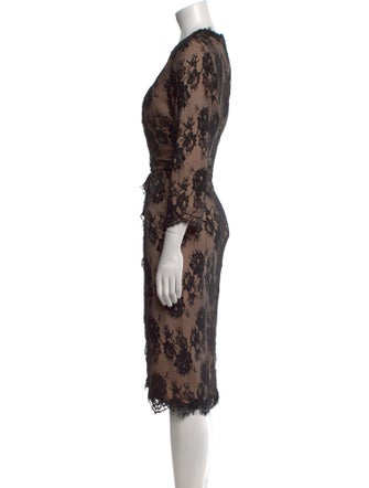 Tadashi Shoji Lace Pattern Knee-Length Dress