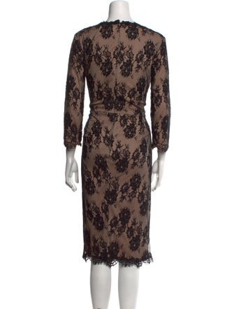 Tadashi Shoji Lace Pattern Knee-Length Dress