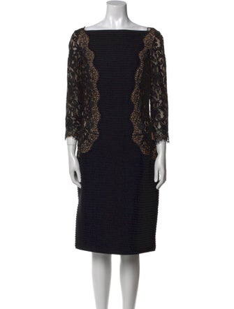 Tadashi Shoji Lace Pattern Knee-Length Dress