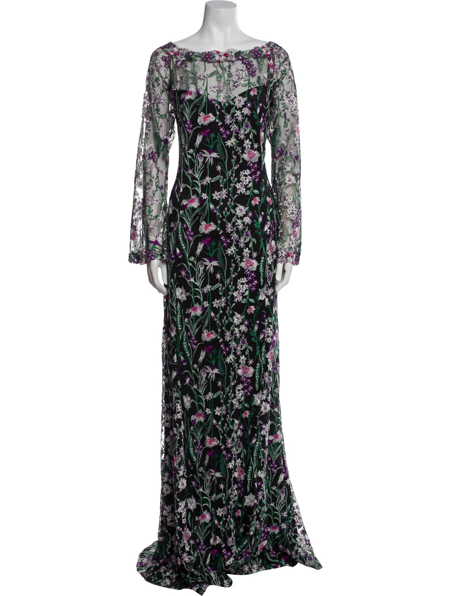 Tadashi Shoji Floral Print Long Dress