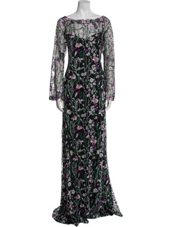 Tadashi Shoji Floral Print Long Dress