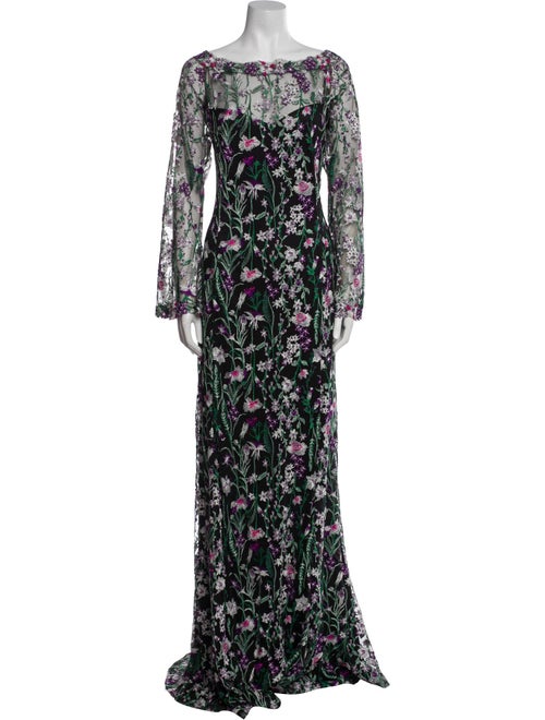 Tadashi Shoji Floral Print Long Dress