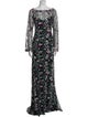 Tadashi Shoji Floral Print Long Dress