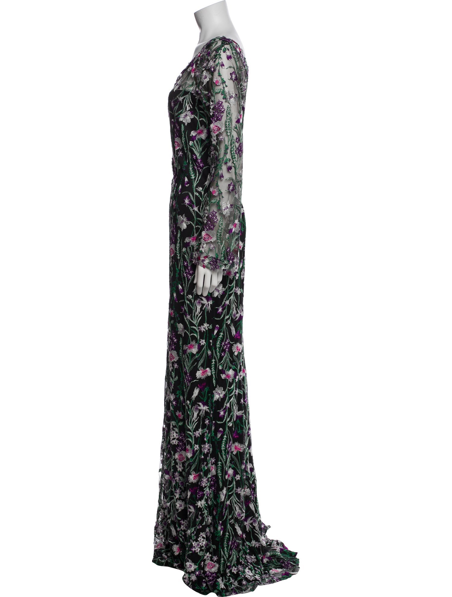 Tadashi Shoji Floral Print Long Dress