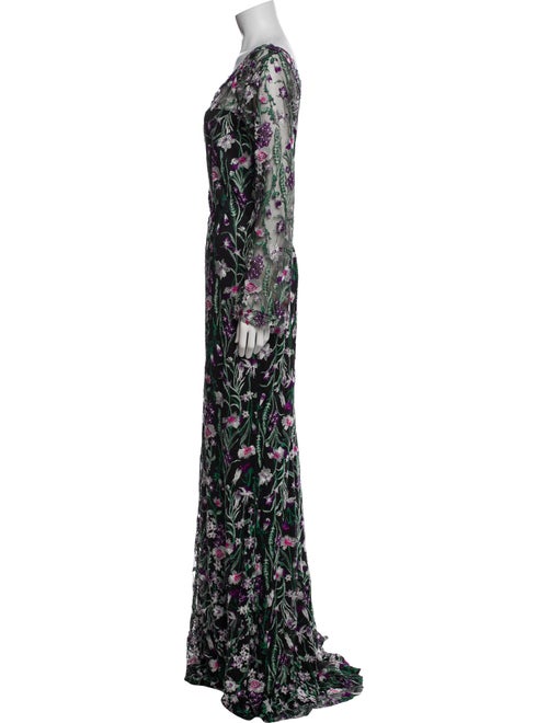 Tadashi Shoji Floral Print Long Dress