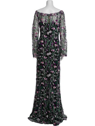 Tadashi Shoji Floral Print Long Dress