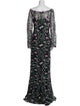 Tadashi Shoji Floral Print Long Dress