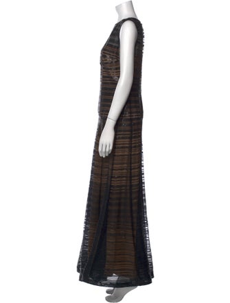 Tadashi Shoji Bateau Neckline Long Dress